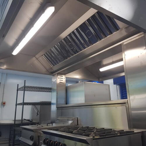 Kitchen ventilation systems for schools