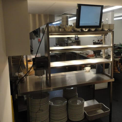 Heated gantries for kitchens fabrication