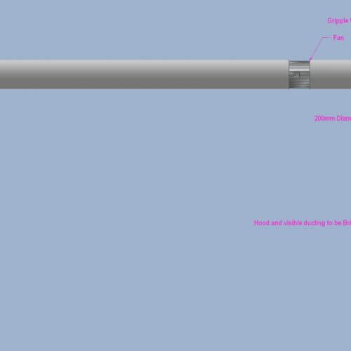 Kitchen fan and ducting diagram