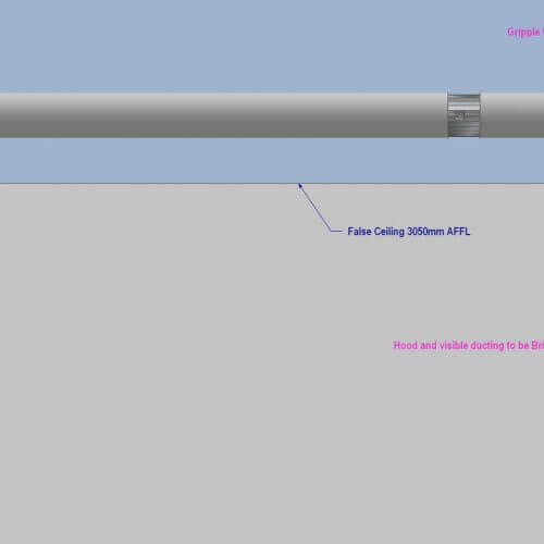 Kitchen fan measurements diagram