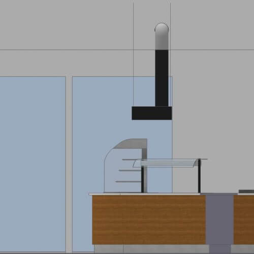 Kitchen ventilation system 2D mockup