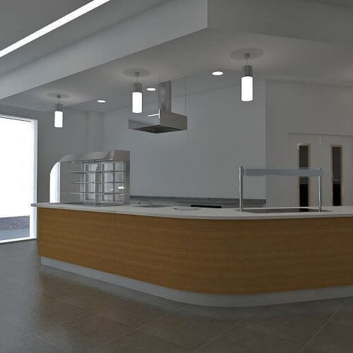 Kitchen design showroom diagram