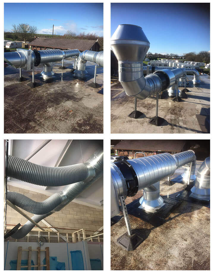 Ducting and kitchen fans grid
