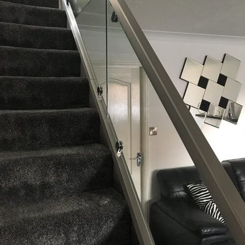 Hand rails manufactured from stainless steel