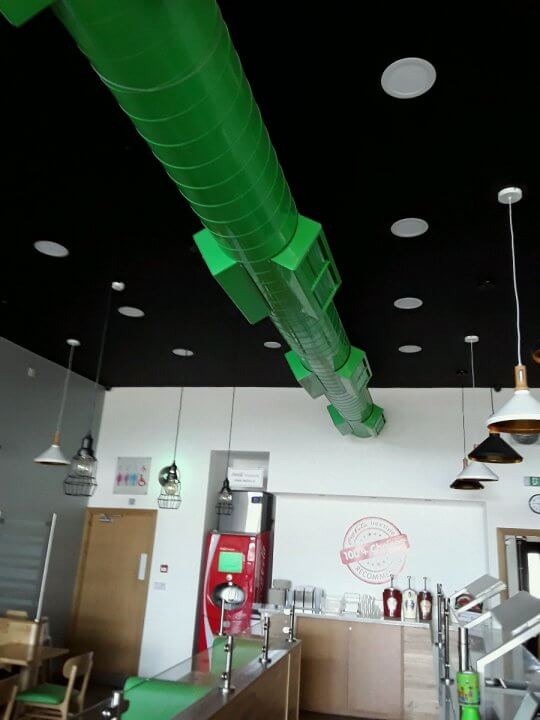 Urban Burger wall canopy by Dolphin Fabrications
